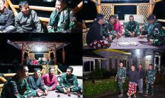 Pererat Kemanunggalan, Satgas TMMD Ke 127 Kodim 0808/Blitar Gelar Ronda Malam Bersama Warga Dusun Tirtomoyo