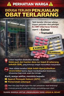 Miris! Dugaan Peredaran Obat Keras di Depan SD Bojong Sari, Warga Resah