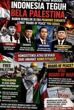 Dari Soekarno ke Joko Widodo: Indonesia Teguh Bela Palestina, Namun Berbelok di Era Prabowo Subianto lewat ‘Board of Peace’ Pro-Israel”