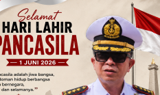 SELAMAT HARI LAHIR PANCASILA 1 JUNI 2026: KUKUHKAN PERSATUAN, JAGA NILAI LUHUR, BANGUN INDONESIA MAJU BERLANDASKAN IDEOLOGI NEGARA