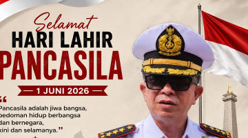 SELAMAT HARI LAHIR PANCASILA 1 JUNI 2026: KUKUHKAN PERSATUAN, JAGA NILAI LUHUR, BANGUN INDONESIA MAJU BERLANDASKAN IDEOLOGI NEGARA