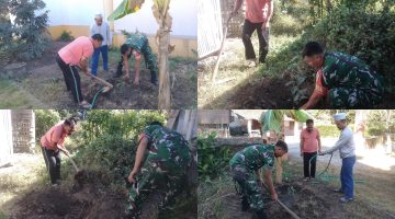 Babinsa Ngadri Bersama Warga Gelar Penghijauan, Tanam Pohon Durian dan Nangka